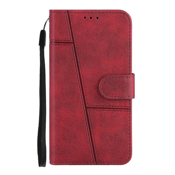 Kompatibel Iphone Xs Max Case Läder Folio Cover Magnetic Premium Etui Coque - Rød null ingen