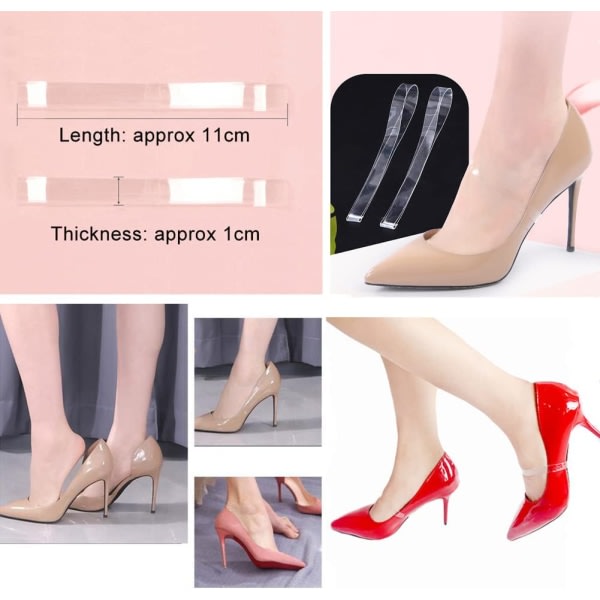 6 par kvinner skorem Elastisk skor band silikon