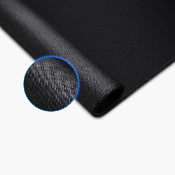 Gaming Musmåtte Stor - 90x40cm - Sort Black Svart