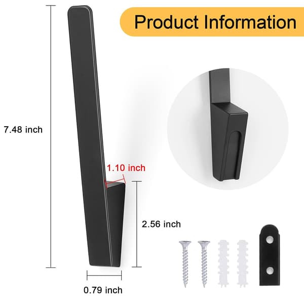 Hattehylle for hatteoppbevaring, allsidig hatteorganisator, sterke selvklebende hattekroker-tfrf black