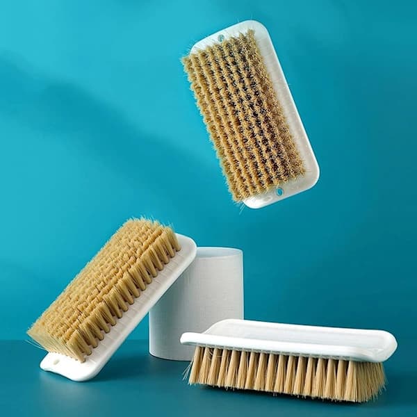 Plastic Shoe Brush, Laundry Brush, Hand Scrubbing Tool, Brush, White