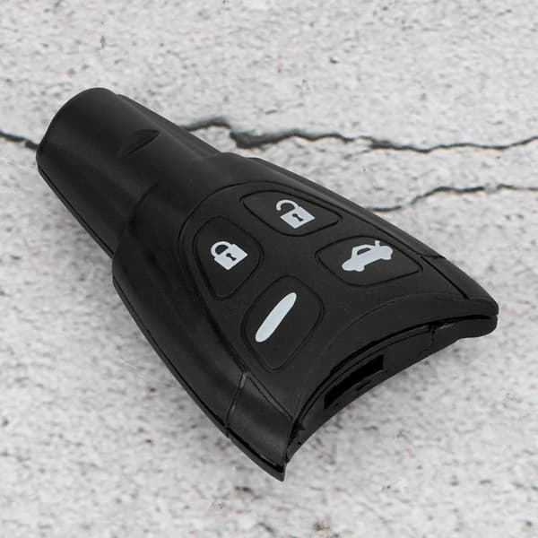 Car Key Case, Black 4 Buttons Remote Key Fob Protection Car Key Shell Replacement for Saab 93 95