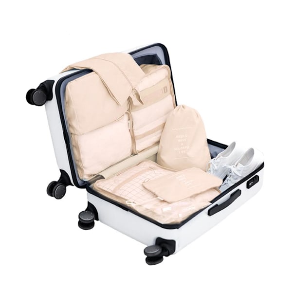 Reisepakningsorganisator - 7 deler - Vesker for Reise Beige Beige