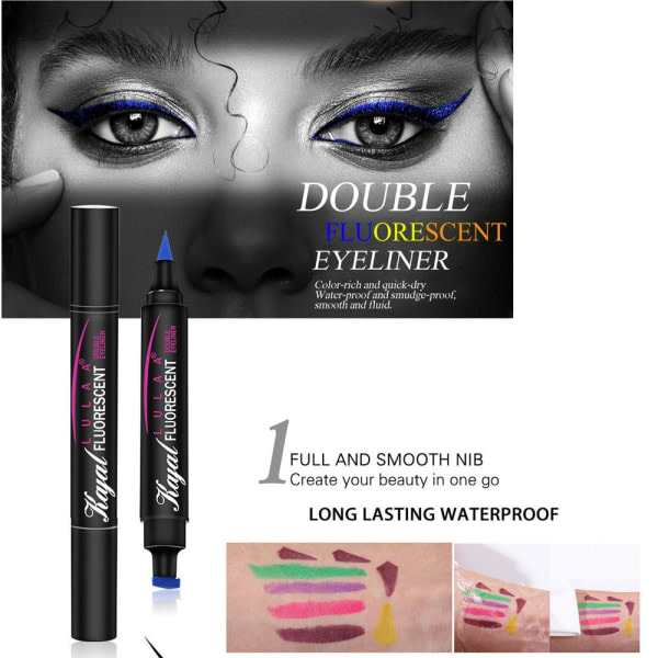 Fluorescence Liquid Eyeliner Seal Eyeliner Penna Dubbelhövdad 08