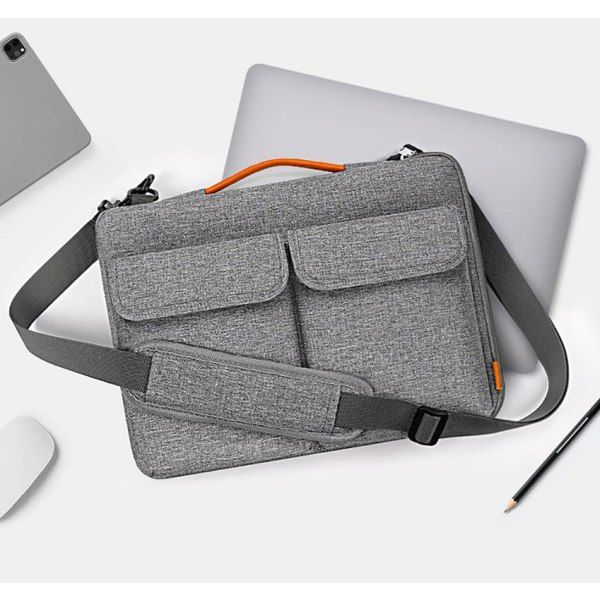Laptopveske 15,6 tommer - Svart, grå, rosa