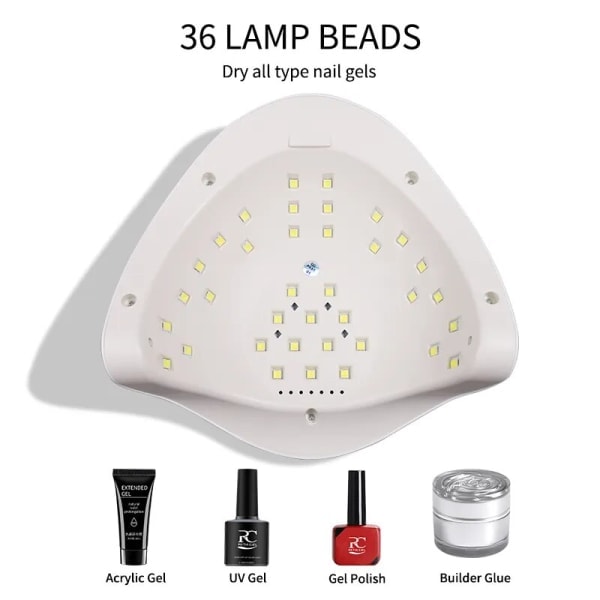 16W UV LED-lampe Nail Art Tørkelampe Mini Bærbar Rosa Pink EU