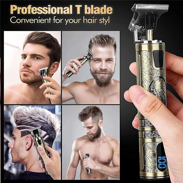 Hårklippare för män, sladdlös rakapparat, klipptrimmer, barbermaskin 1