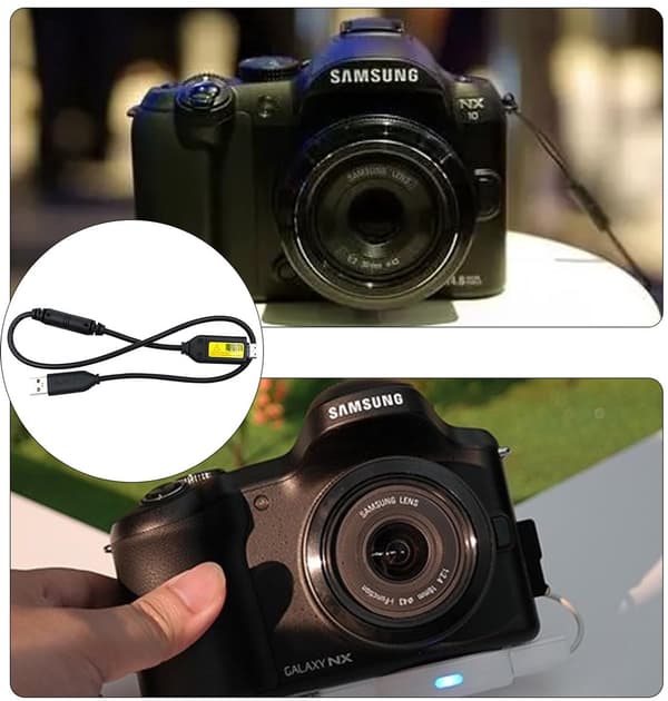 USB-opladnings- og datakabel som erstatning til Samsung digitalkamera, holdbar beskyttelse mod overophedning og overspænding, bærbart strømkabel til rejser