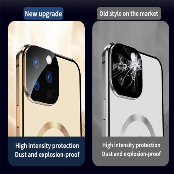 CDQ Dubbelsidig spänne HD telefonfodral med linsbeskyttelse for iPhoneCDQ