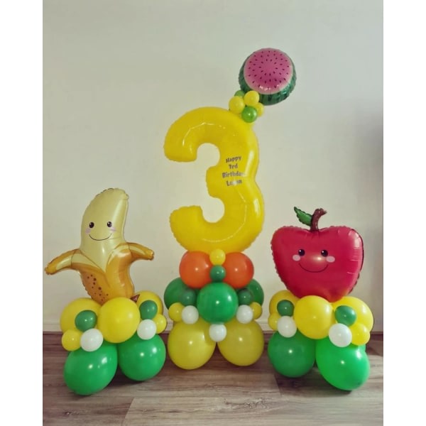 10 kpl Gaint Äpplen Folieballonger 18 tuumaa Söta för frukt Tillbaka till skolan-tema Födelsedagsfestdekorationer Tillbehör