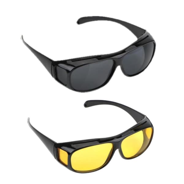 Over-brille solbriller - Solbriller og natbriller - Sort og gul