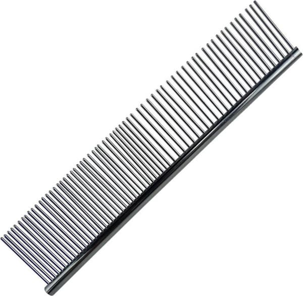 Hundekam i rustfritt stål - Metallkam fin og grov - 4*16cm