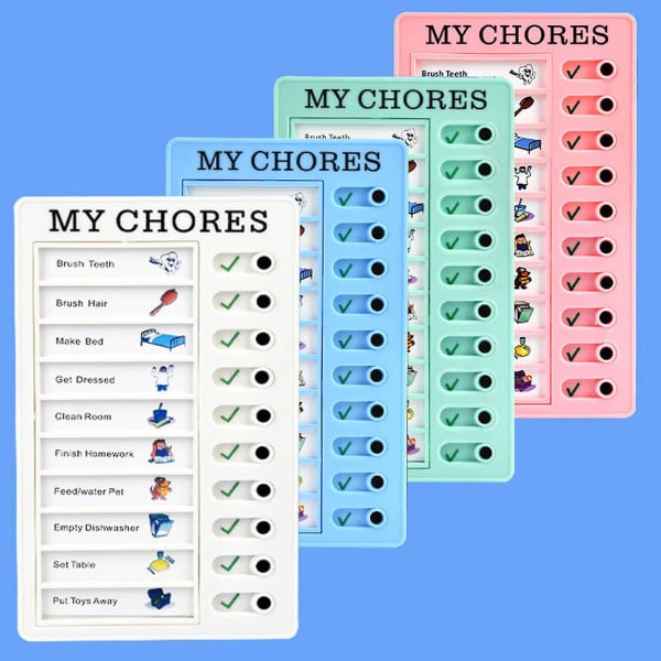 Memo Plast Board Chore Chart Återanvändbar Rv Checklista Mina sysslor Äldre Noter Bil Green