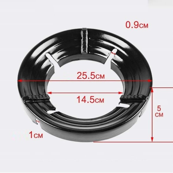 Kaasurinkki alusta, Kaasuliesi alusta, Pyöreä liesituen jalusta Kaasuliesi pannun alusta Kotikeittiöön (1 kpl, Musta) zdq