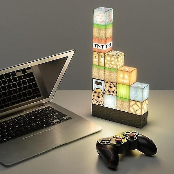 Minecraft Nattlampa - USB-driven - Kreativ Byggstensmontering