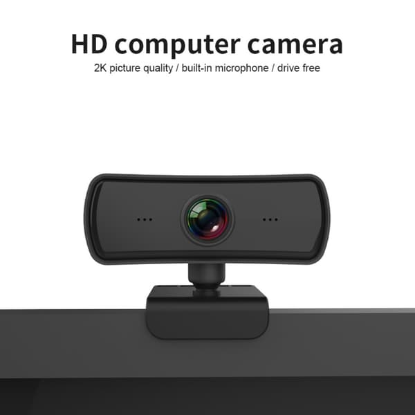 HD Webcam til PC, Webcam med Mikrofon, 60FPS Opdateringshastighed Plug and Play