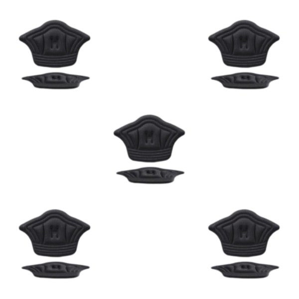 2/5 2x Komfort Hälskydd Kuddar Justerbara Mjuka för skor också Svart 5mm 5Set