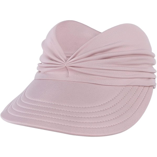 Solhatte til kvinder UV-beskyttelse Solskærm Bred Skygge Sommerhatte med hestehale Pink