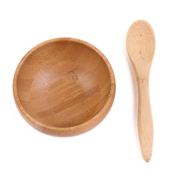 Skål och liten hudvård ansiktsmask Eco Bamboo Mixing Tool Set