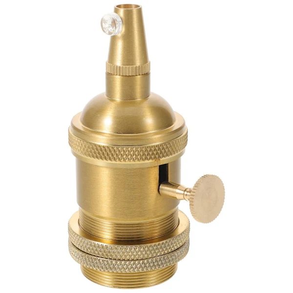 Imitation Copper Lamp Holder Table Base Bulb Socket E27 Screw Mount
