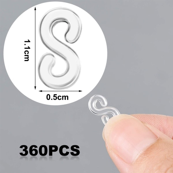 360st S Clips Loom Band Clips Plast Anslutningar Påfyllningar vit white