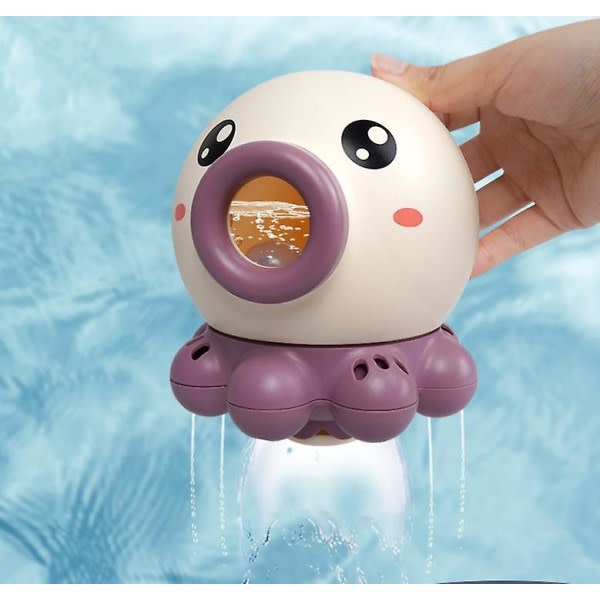 Roterande sprayvatten bläckfisk Bathtime Tecknade leksaker gör baby inte längre tråkigt (lila) null none