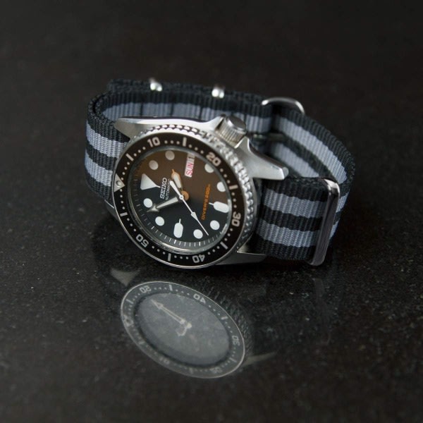 Watch - Klassisk watch i nylon i NATO-stil | Val av färg och storlek (20mm, L245-260MM) CDQ