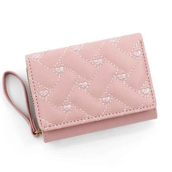 Broderad Kärleksplånbok Myntväska VIT White
