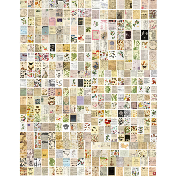 366PCS Vintage Scrapbooking DIY Material Papper Utsmyckning
