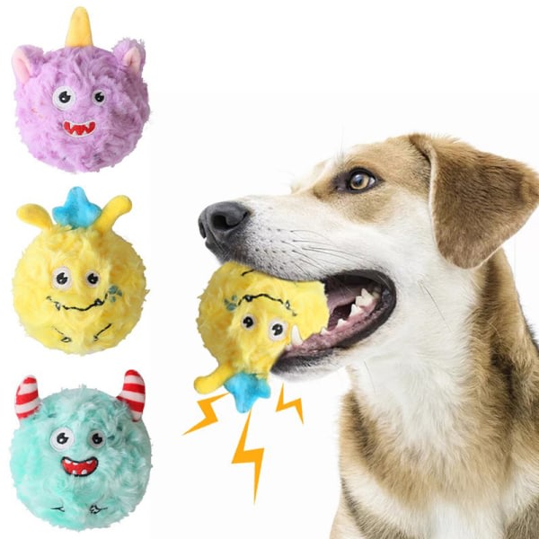 Plysj hundleketøy Pipende hundetyggeballer 2 i 1 rolig valpeball til Giraffe one size