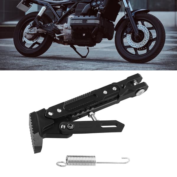 Justerbart motorcykelparkeringsstöd, halkfritt, starkt grepp, sidostöd