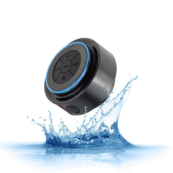 Bluetooth dusjhögtalare, bärbar, vanntät, med radio FM