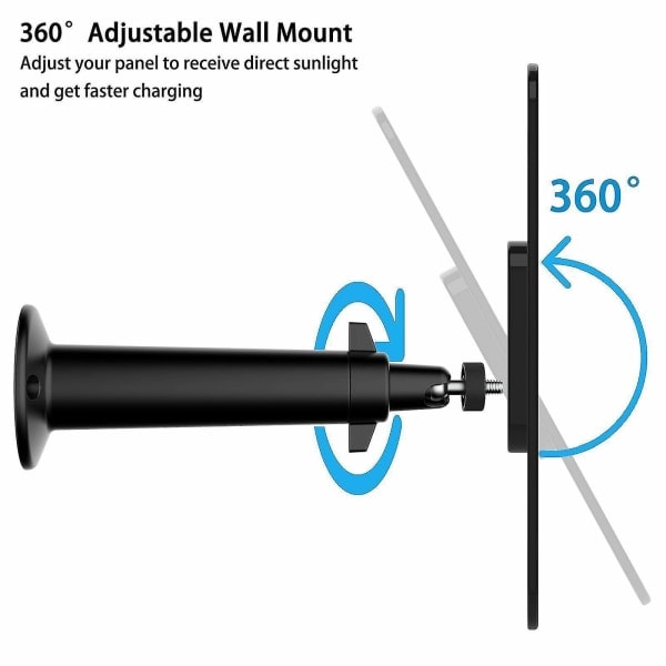 Aurinkopaneelilaturi Arlo Ultra/Ultra 2/Pro 3/Pro 4/Pro 3 Floodlight/Go 2 4wl -kameroille, korkea laatu