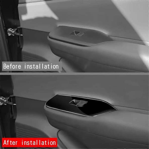 Bil Interiör Dörr Fönster Hiss Kontrollpanel Skydd för Prius 60 Serien Silver Inre Armstöd Panel RHD_tfrf