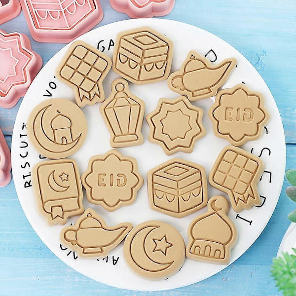 Plast DIY Kakformar Söta Bakformar Eid Ramadan Serie Formad_tfrf