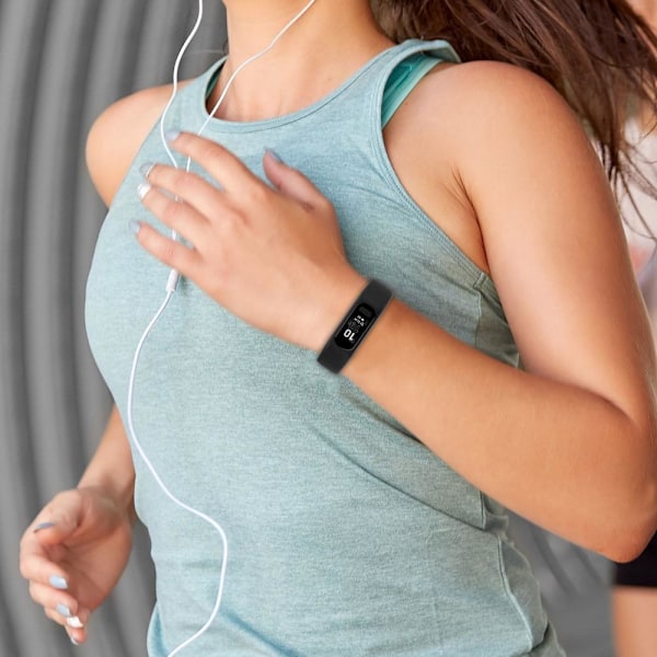 Silikon Sportarmband för Garmin Vivosmart 5 SVART black