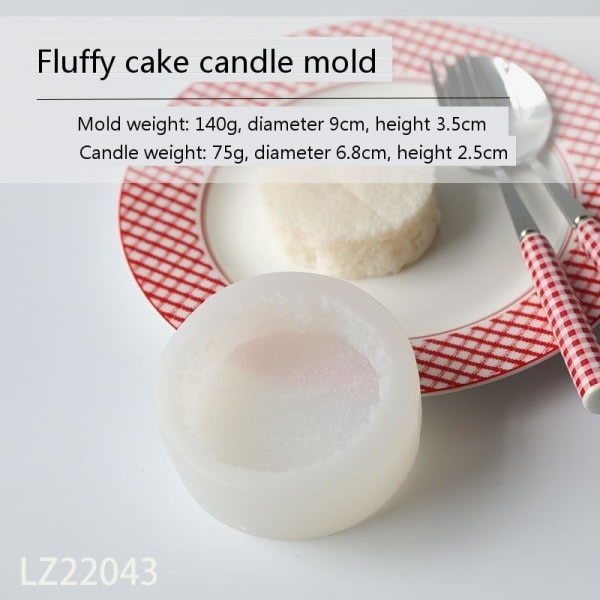 Ljusformar Ljus Stearinljus DIY Gjutformar i Silikonform LZ22043 Fluffy Cake