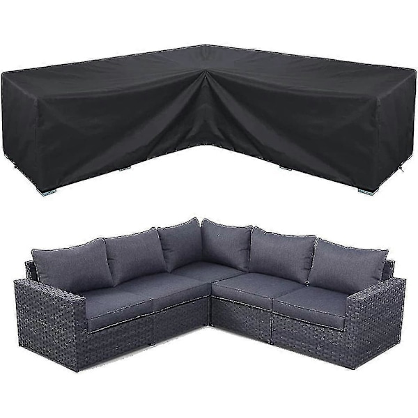 Hörnsofföverdrag Vattentätt Trädgårdsmöbelset Överdrag Utomhus Sektionsmöbelöverdrag Hög Kvalitet 260*192*82cm