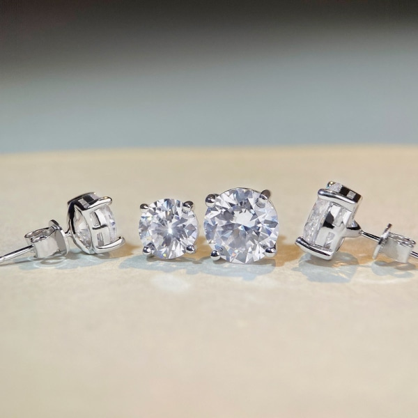 Hiilipitoinen kivi 925 hopea Platina Pl?terade Drop ?rh?ngen 5mm