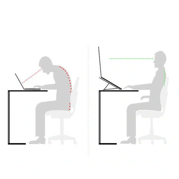 Foldable Laptop Stand Adjustable Ergonomic Design Universal for Office and Tablets