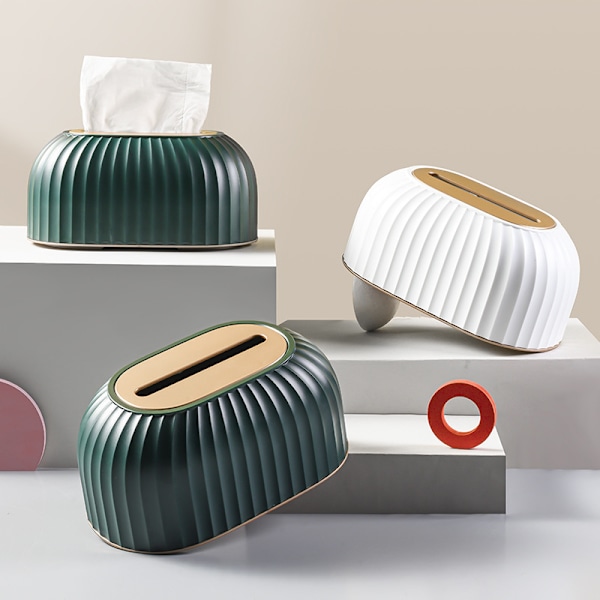 Serviettholder, rektangulær Kleenex-holder, svart