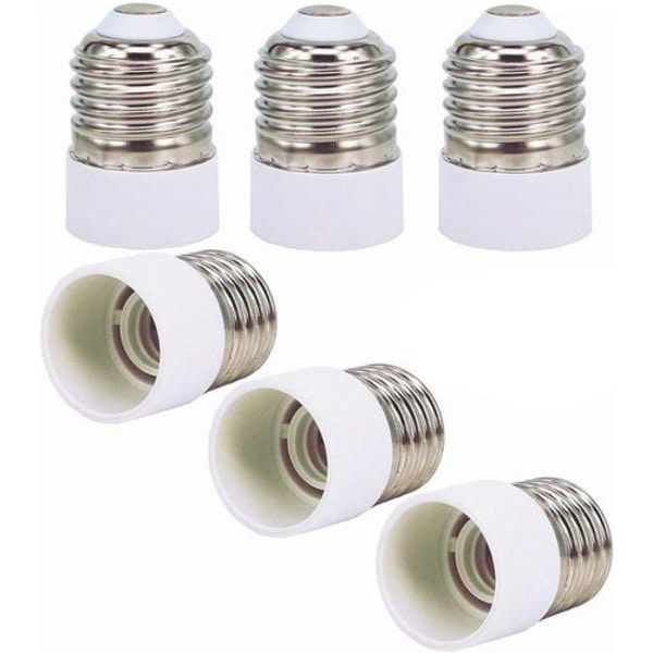 Lampbasomvandlare, 6st E27 till E14 Basomvandlare,