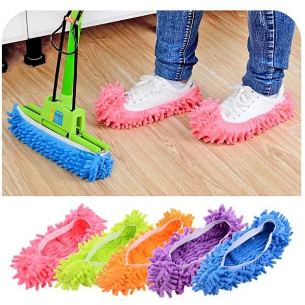 Sæt med 10 moppefutter - Genanvendelige mikrofiberstøvmoppestrømper til gulvrengøring (kvinder, mænd, børn)_tfrf