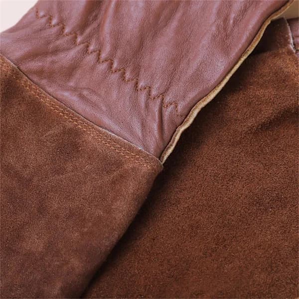 (Yellow/M size pair) Long Leather Gardening Gloves