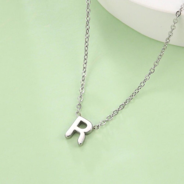 Skyrim Rustfritt stål A-Z Initialbokstav Halsband för kvinnor Trendig minimalistisk alfabet Choker Halskedja Smycken Födelsedagspresent Guld Färg Z