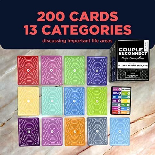 Couple Reconnect Game/Card Game for Married Couples - 200 Couples Konversationskort för par