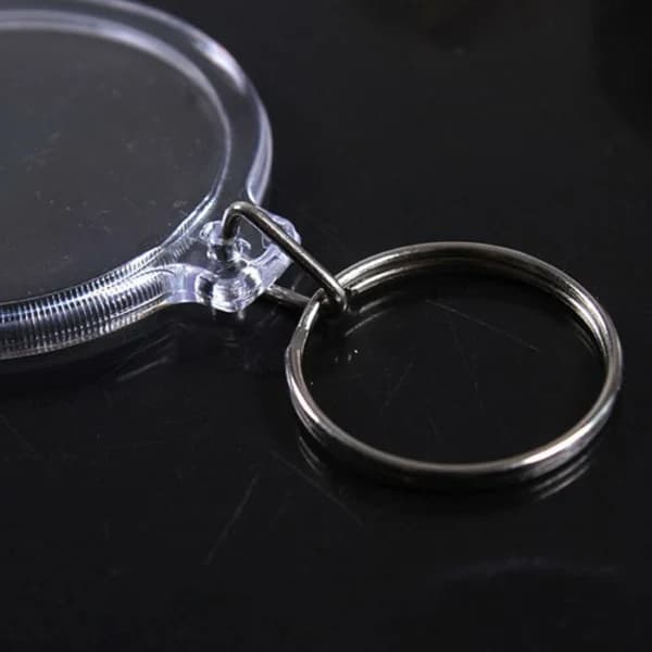 Transparent Tom Bilder Fotoram Nyckelring Kedja Delad Ring Nyckelring Gåva E E