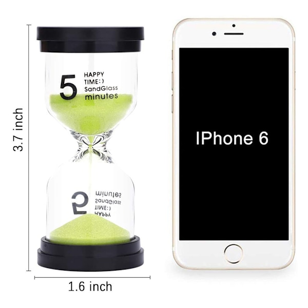Round Hourglass Design, Durable &amp; Safe Material, Mini Sand Timer for Classroom Games &amp; Kitchen Decor, Time Management Skill Trainer, Box