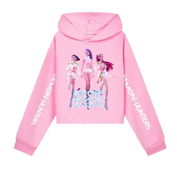 Kpop Demon Hunters Hættetrøje til piger, Grafisk Pullover Sweatshirt 150 150