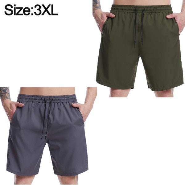 2-i-1 Fitness Basketshorts for menn med snøring 3xl zdq